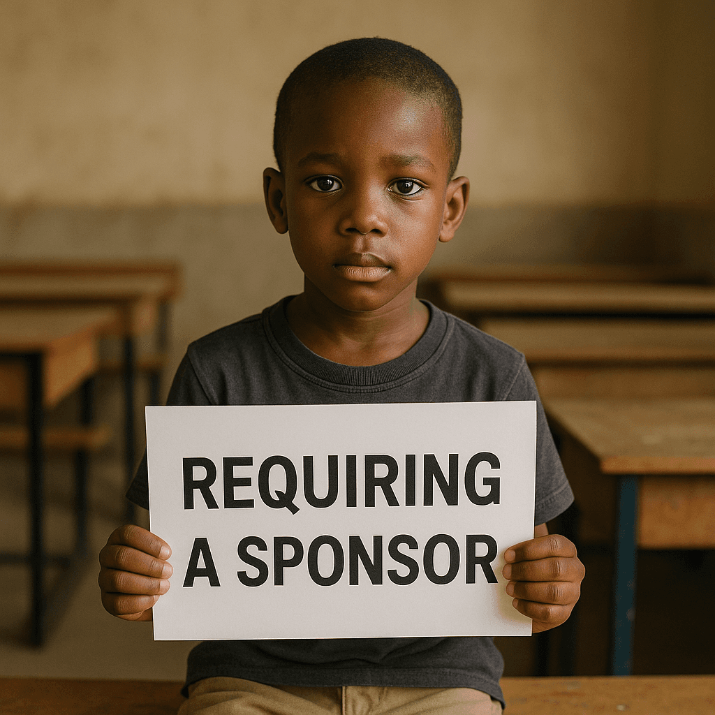 A child smiling and ready for school
